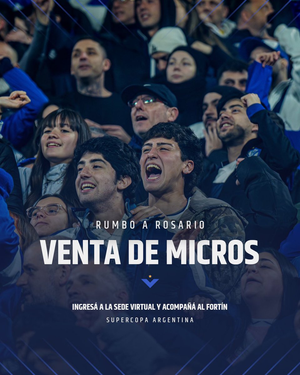 🚌 MICROS A ROSARIO

Toda la información para acompañar a Vélez para vivir la Supercopa Argentina ante Central Córdoba.

¡VAMOS NOSOTROS! 💙💪🏼

👨🏻‍💻 velezsarsfield.com.ar/futbol/notas/2…
