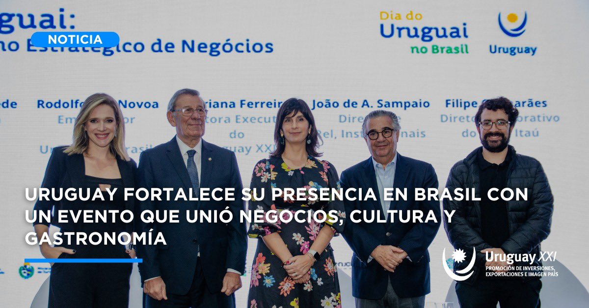 🇺🇾 <a href="/UruguayXXI/">Uruguay XXI</a>, junto con la Embajada y el Consulado General en San Pablo, celebró el Día de Uruguay en San Pablo, reafirmando la relación estratégica con Brasil a través de un encuentro que reunió a más de un centenar de invitados.

Noticia aquí ➡️bit.ly/4mMYTCc
