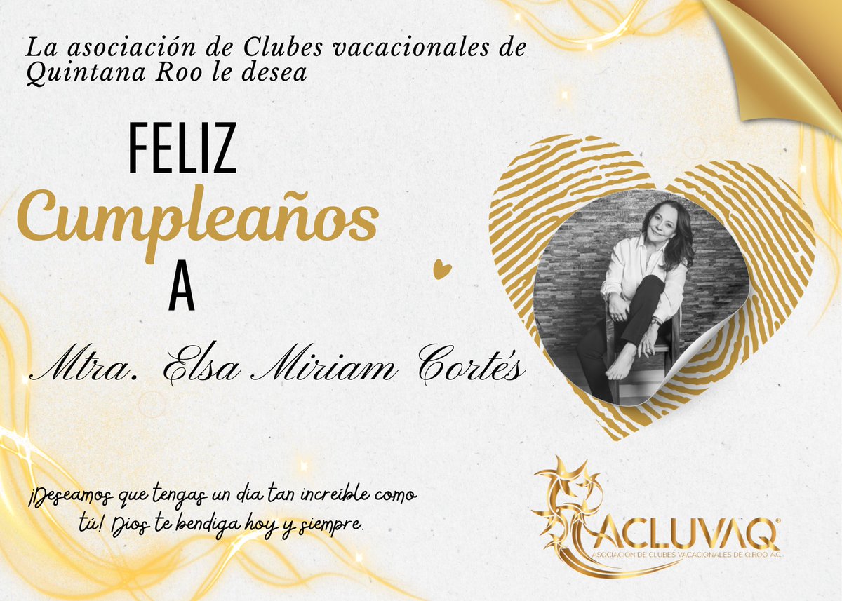 ForoAcluvaq's tweet image. Felicitamos a nuestra Presidente Ejecutivo Mtra. Miriam Cortés.
Deseamos que en tu día, el universo te susurre al oído: “Este año será tu obra maestra”.
¡Feliz vuelta al sol! 🎁💝🎉🎂