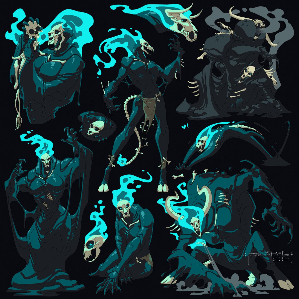 Tar pits are known to be deadly... unless you're nice to them! 💙🖤
---
(C) for Sekhmkeket