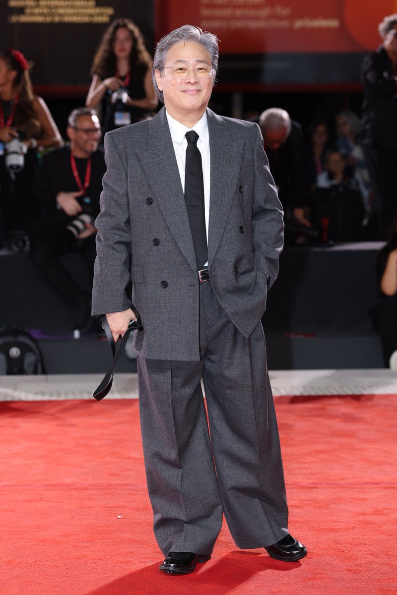 Park Chan-wook attends the "Eojjeol Suga Eopda" (No Other Choice) red carpet during the #VeniceFilmFestival