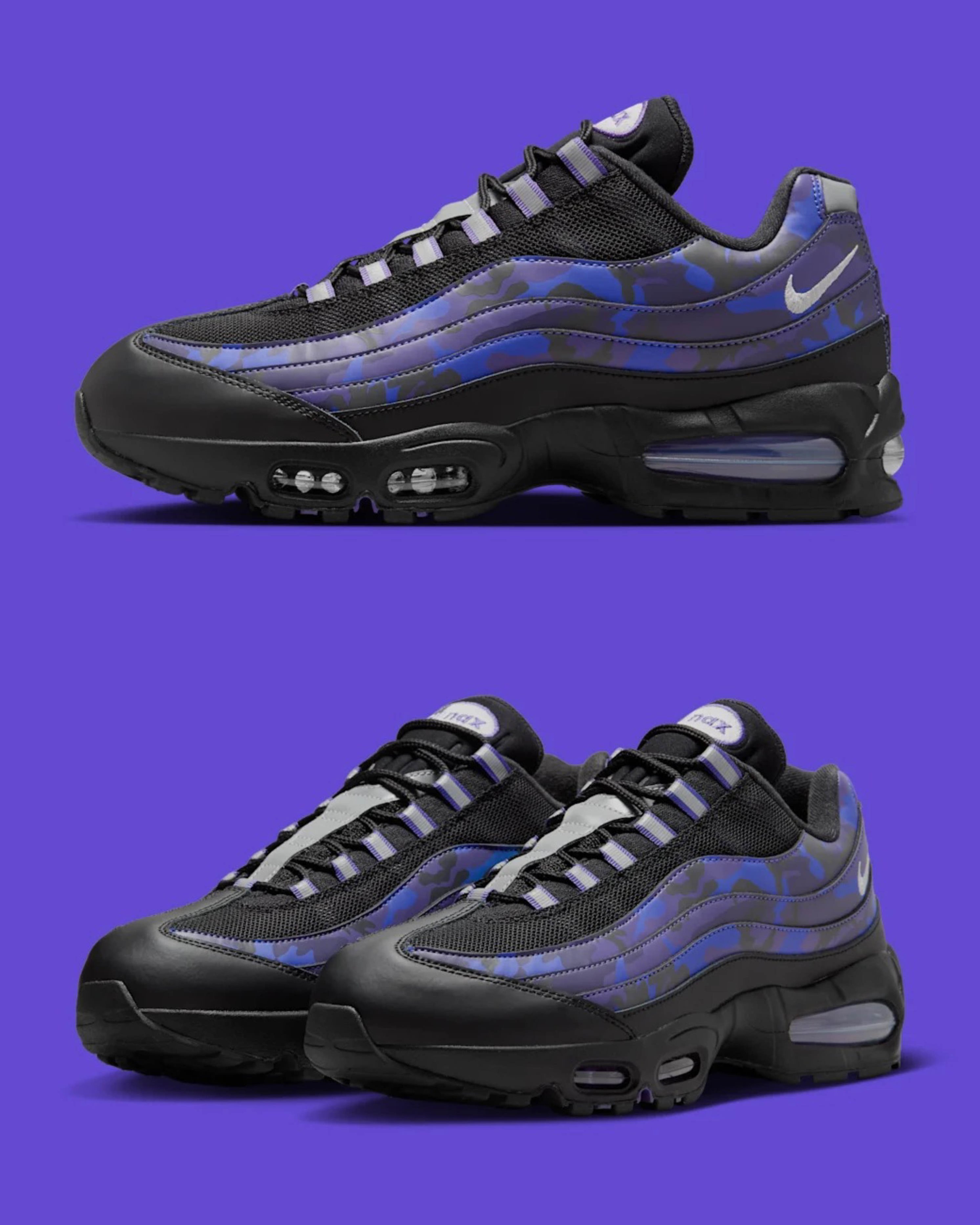靴 NIKE AIR MAX 95 QS COURT PURPLE Launches | NIKE AIR MAX 95 QS - COURT PURPLE/VAST GREY-BLACK