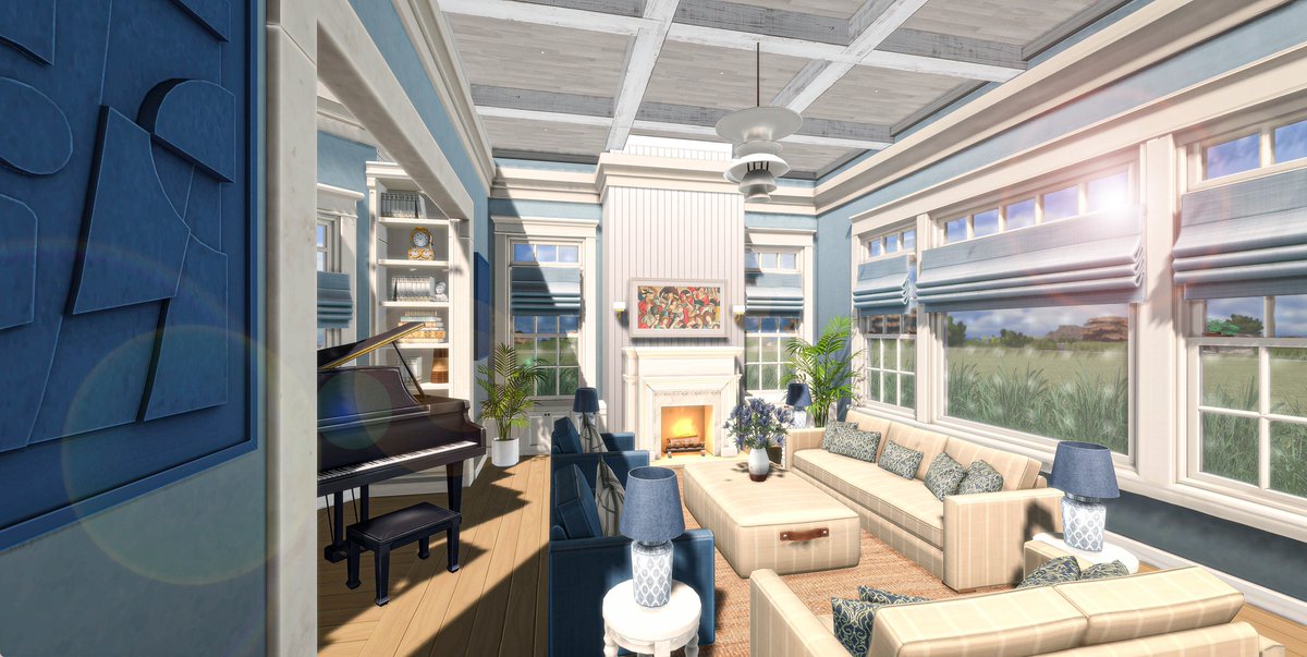 ArchSimStudio's tweet image. I don't usually finish out the interiors of my builds but here are two rooms I designed! 😍👌 #showusyourbuilds #thesims4 #ts4 #interiordesign