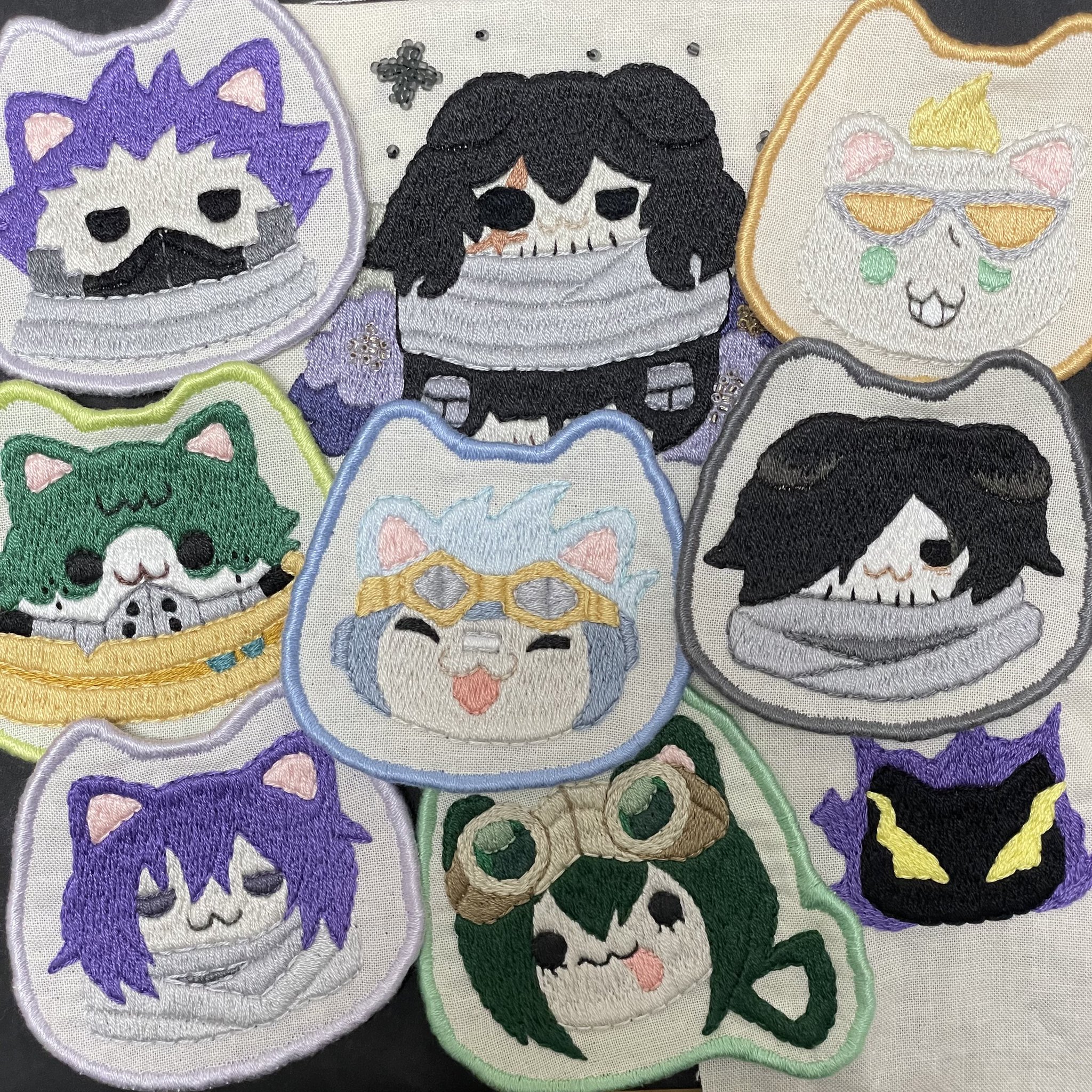 野草刺繍✩10匹猫ちゃん✩ボストンバッグ 野草刺繍✩10匹猫ちゃん✩ボストンバッグ Amazon.co.jp