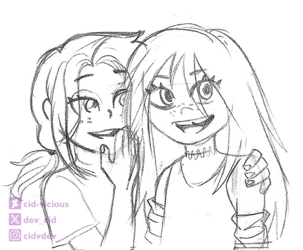 Besties yapping.
Kid Julia design by <a href="/lora_Lc_fucker/">lora LC_fucker 13 {~open commision~}</a> 
#TCOAAL #TCOAALJulia #TCOAALNina #TCOAALflashback