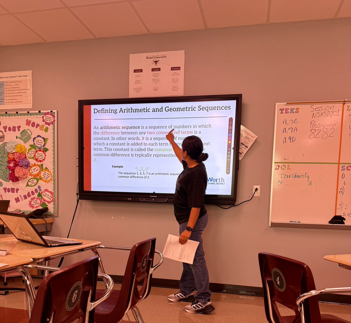Jasma_Hayes's tweet image. In Algebra 1 PLC, Ms. Amaya led a lesson rehearsal, modeling the power of practicing before delivering to students. Strong planning = strong instruction. Grateful our students get her best every day! #ElevateEverything #SteersUp🤘🏽 @NorthSideFWISD