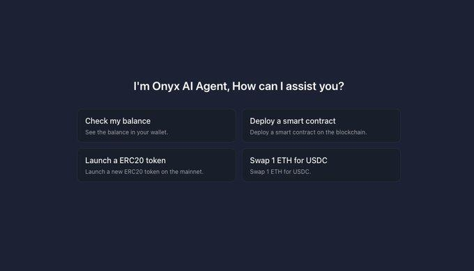 Onyx's tweet image. Your intelligent blockchain assistant powered by $XCN is waiting at ai.onyx.org 🧠