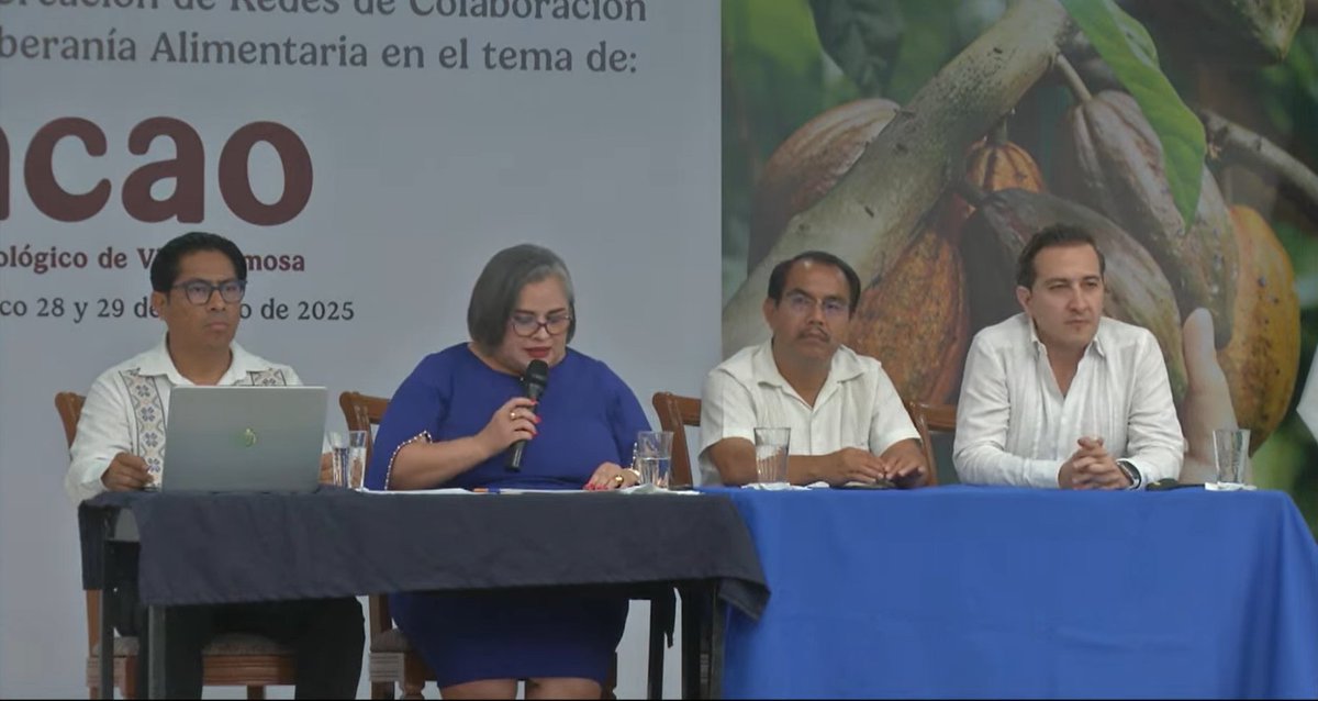 Nuestro DG, <a href="/Paoloqb/">Paolo Quadrini</a>, participó en el Conversatorio: Panorama Mundial del Cacao dentro del Encuentro de redes de colaboración en Tabasco. Un espacio de diálogo que impulsa la industria mexicana del cacao y chocolate.