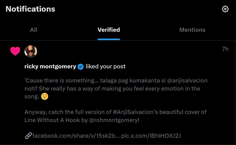 At sumakses na naman po ang ating bebu sa kanyang cover, liked by the artist himself!🥹 

Keep singing and shining lang talaga beh. Let your beautiful voice be louder than the noise that seeks to silence your name. 💛

#AnjiSalvacion <a href="/anjisalvacion/">anji</a>