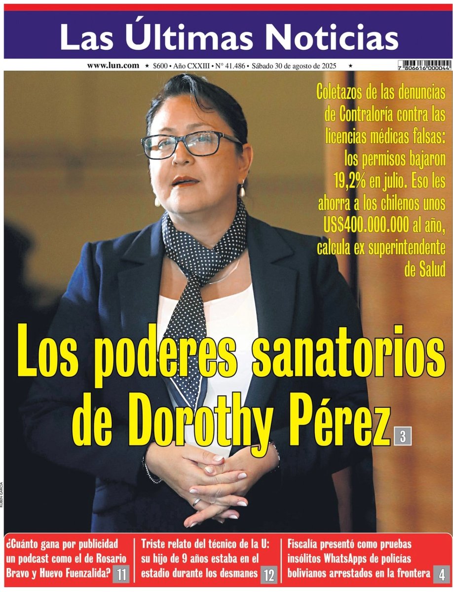 #PortadaLUN de este sábado 30 de agosto.
Todo esto y más en lun.com