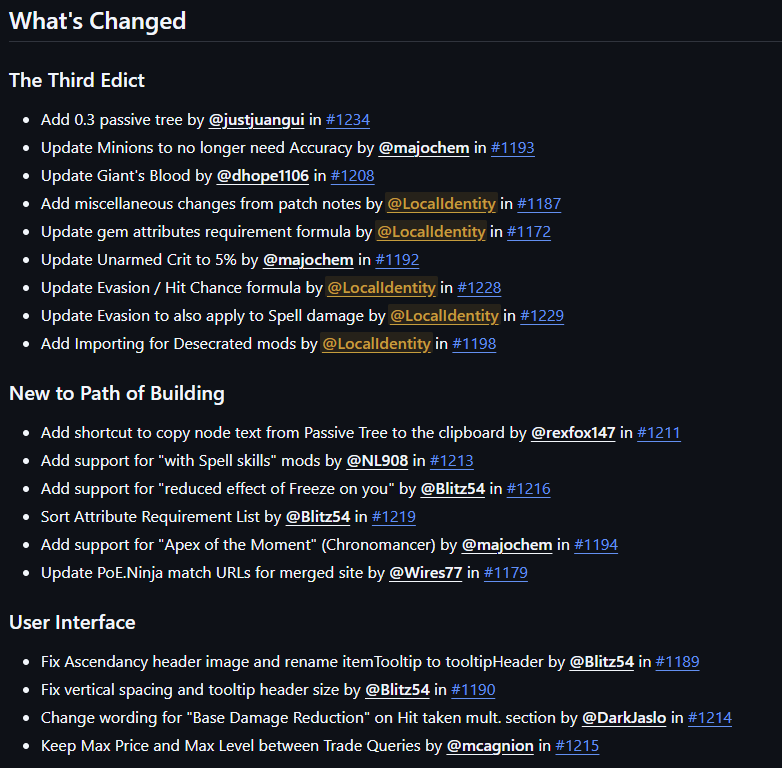 Localldentity's tweet image. PoB update is out with the new 0.3 skill tree
Updated Evasion / Accuracy calcs
+ a bunch of fixes

Will be updating &amp;amp; adding all the gems and mods in the next update
