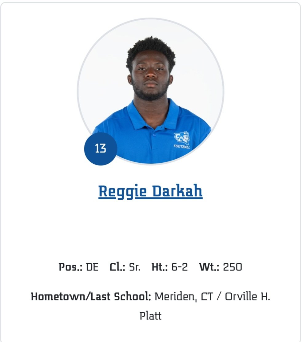 Good luck to our guys, Roberto Salas &amp; Reggie Darkah, playing in the UCONN-CCSU game tomorrow at Rentschler Field at 2pm. Roberto plays RB for UCONN &amp; Reggie plays DE for CCSU. We are so proud of them and we are taking the entire team &amp; coaches to see them play! #PantherPride