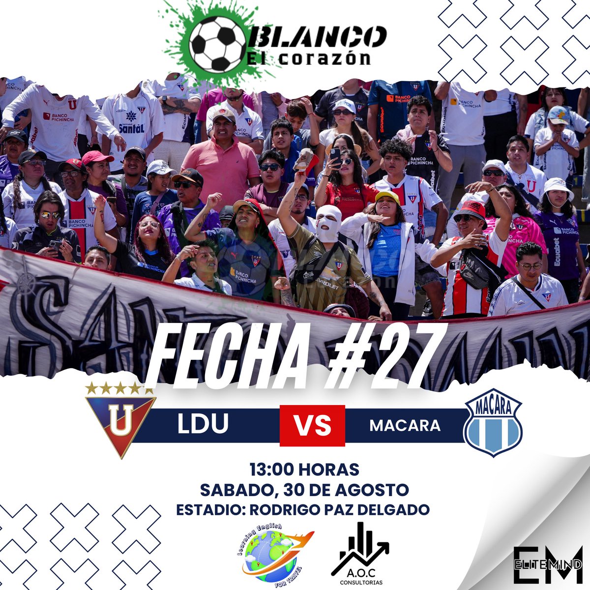 blanco_ecuador's tweet image. 🔜 El siguiente encuentro de @LDU_Oficial es este sábado contra Macará🫡

¡Los ALBOS necesitan el apoyo de toda su hinchada en el #RodrigoPazDelgado! 👋

🆚 #LIGAMacará 
🏟️ Rodrigo Paz Delgado | 16h30
