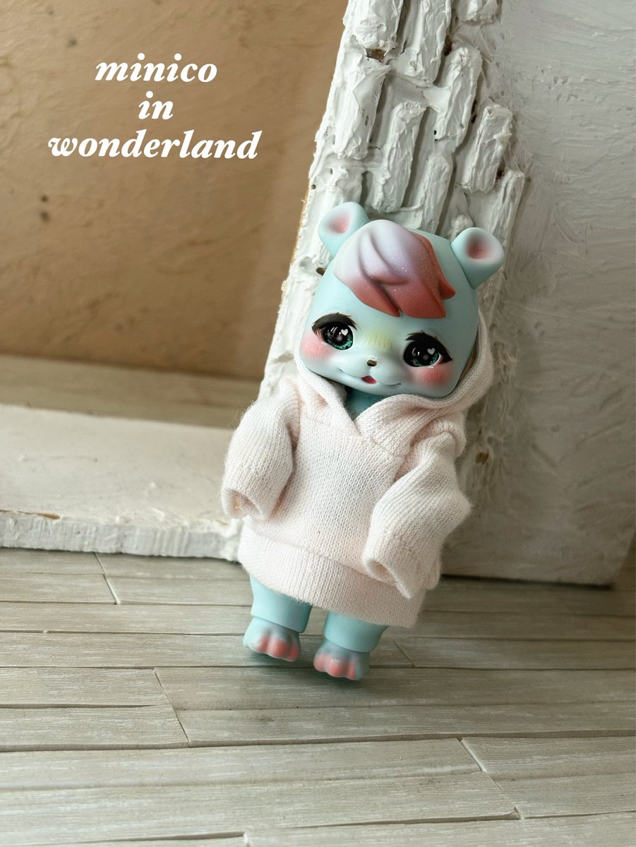 8月後半になってもまだまだ暑い😭😭
でもkumukuku、ソーダちゃんはパーカー着て秋先取りだよー🥰🥰🥰

#cocoriang #kumukuku #ドール服　#秋服