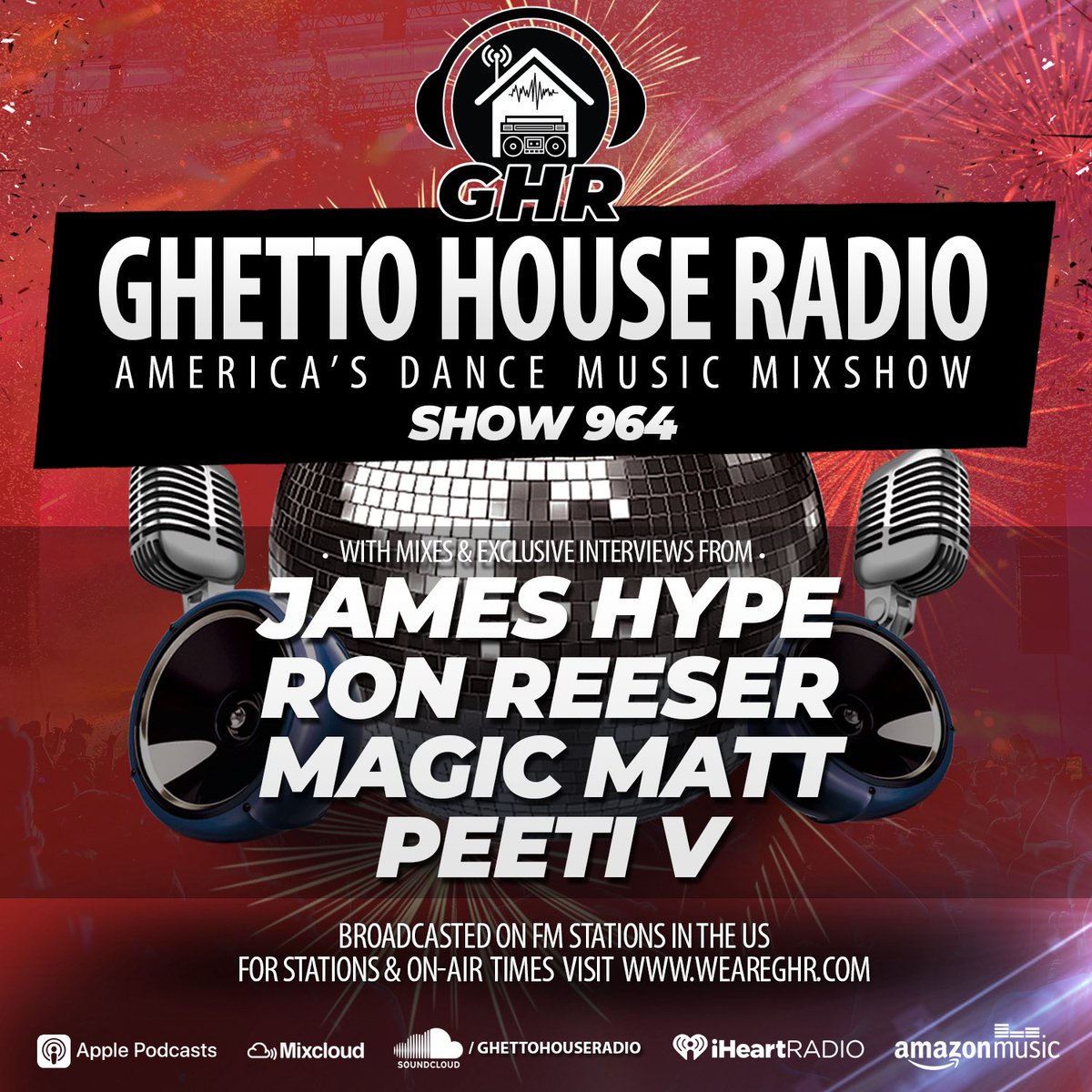 Ghetto House Radio (@ghettohouse) on Twitter photo Kick off your holiday weekend with us! @jameshype <a href="/ronreeser/">RON REESER</a> <a href="/magicmattmix/">MAGIC MATT</a> and <a href="/djpeetiv/">DJ Peeti-V</a> in the mix. Listen tonight @wild949 1A-3A PST. #dj #radio #dancemusıc
LISTEN 🎧
wild949.com/listen Kick off your holiday weekend with us! @jameshype <a href="/ronreeser/">RON REESER</a> <a href="/magicmattmix/">MAGIC MATT</a> and <a href="/djpeetiv/">DJ Peeti-V</a> in the mix. Listen tonight @wild949 1A-3A PST. #dj #radio #dancemusıc
LISTEN 🎧
wild949.com/listen