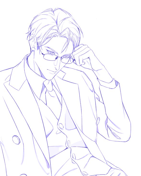 🥰勾线了，有缘把这个格尔曼上色