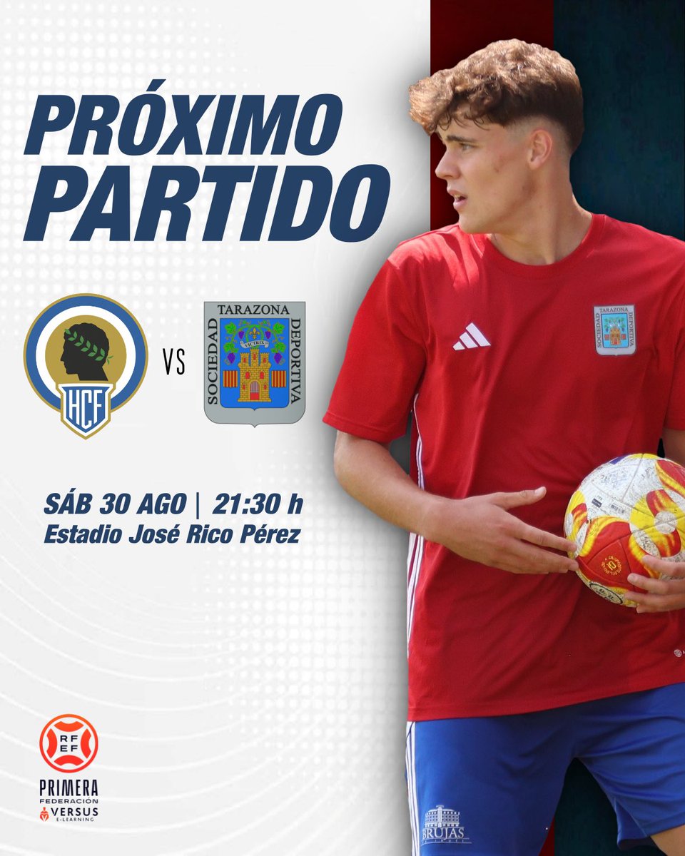 Josep Miquel Garcia (@josepmgarciam) on Twitter photo Demà l'<a href="/cfhercules/">Hércules CF 💙🤍💯</a> jugarà per primera vegada en la història amb la <a href="/SDTarazona/">S.D. Tarazona</a>.
El club aragonés es va fundar en 1969 amb el nom de CF Eureka i la Primera Federació és la màxima categoria en què ha competit fins ara. Demà l'<a href="/cfhercules/">Hércules CF 💙🤍💯</a> jugarà per primera vegada en la història amb la <a href="/SDTarazona/">S.D. Tarazona</a>.
El club aragonés es va fundar en 1969 amb el nom de CF Eureka i la Primera Federació és la màxima categoria en què ha competit fins ara.