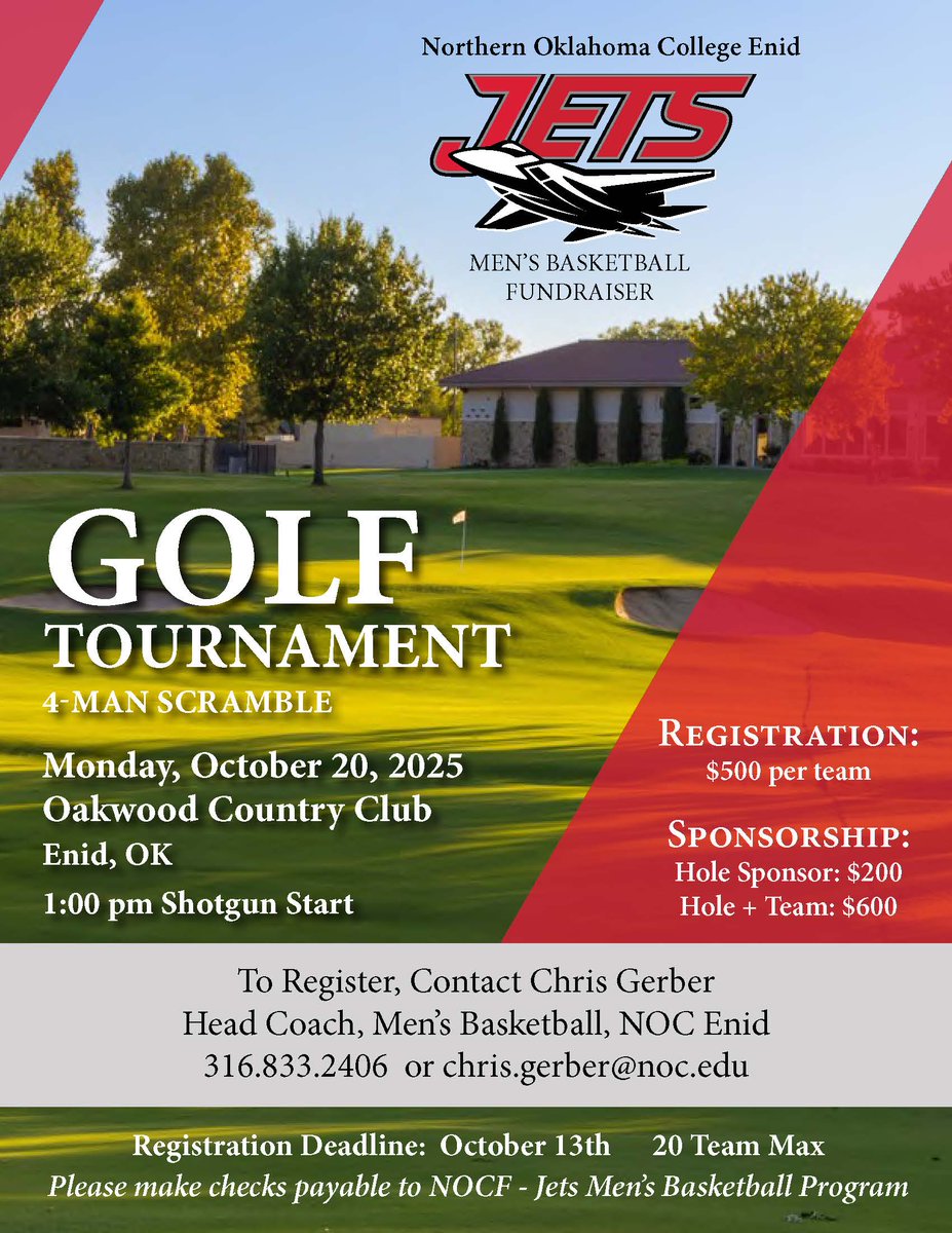 nocjetsath's tweet image. NOC Enid Jets Basketball Fund Raiser set for Oct. 20
#N_O_C #nocenid #jetFAM 🏀✈️