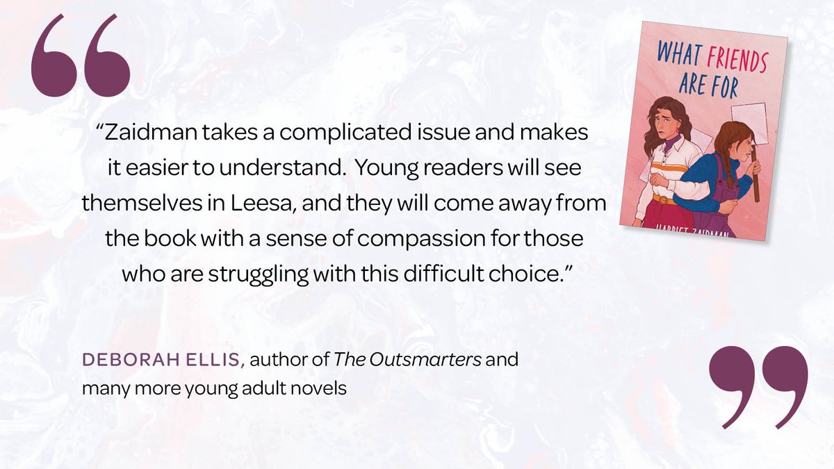 HHPublishing's tweet image. This Fall, Harriet Zaidman brings us to the 1980s debate on bodily autonomy in Canada in her latest YA book, What Friends Are For.
buff.ly/gQzUdZd
#WhatFriendsAreFor #YABooks #ReadLocalBC @DebEllisAuthor