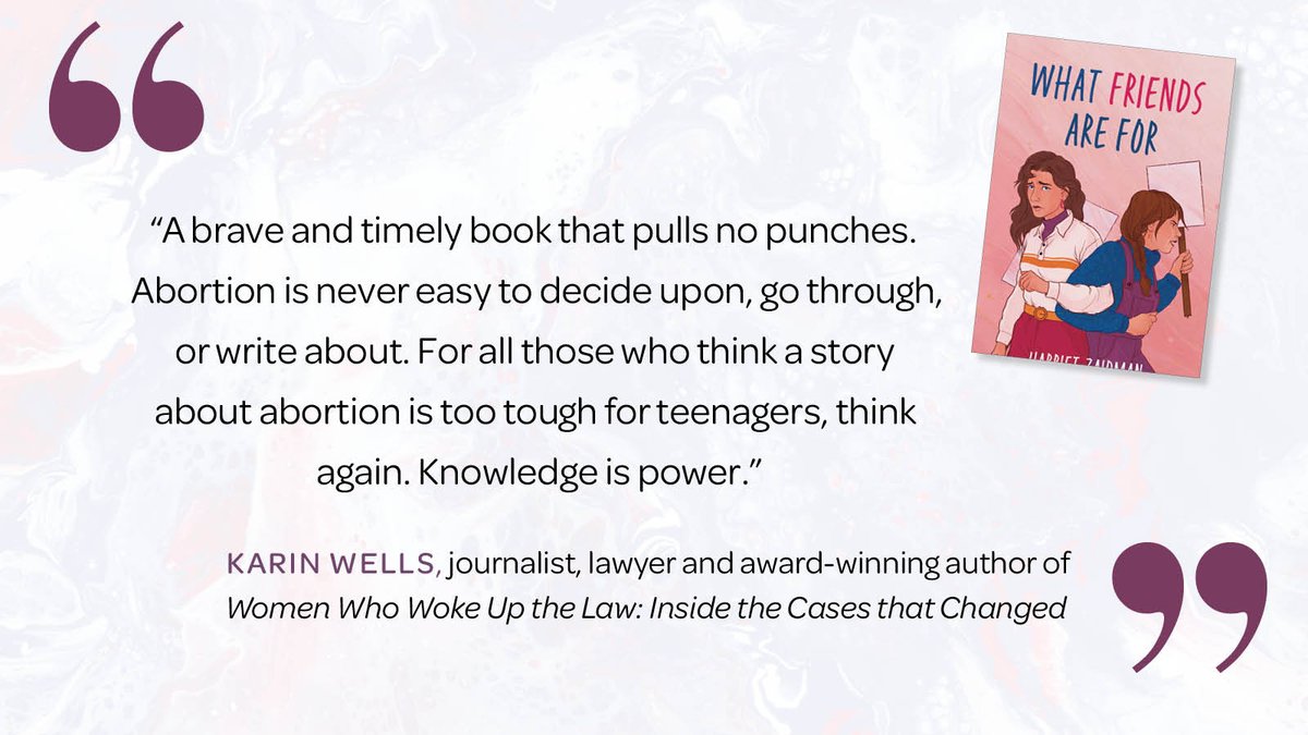 HHPublishing's tweet image. &quot;A brave and timely book that pulls no punches,” What Friends Are For by award winning author Harriet Zaidman is a powerful and nuanced YA novel focusing on Canada’s 1983 abortion debate.
buff.ly/gQzUdZd
#WhatFriendsAreFor #YABooks #ReadLocalBC