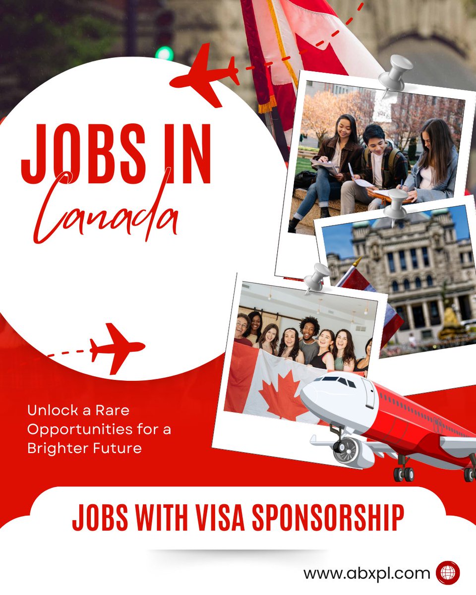 abxplblog's tweet image. 🇨🇦 Want to work &amp;amp; travel? Explore the latest jobs in Canada with visa sponsorship for 2025.
Your brighter future starts here 👉 abxpl.com/jobs-in-canada…
#CanadaJobs #VisaSponsorship #WorkAbroad