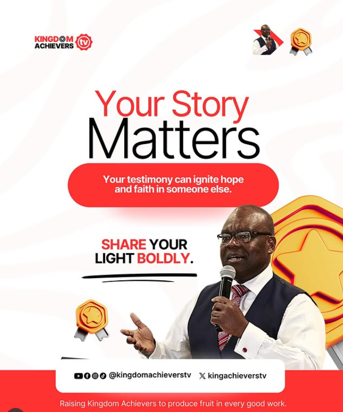 Your story is your light. <a href="/KingAchieversTV/">Kingdom Achievers TV</a>

You don’t have to be a preacher to make an impact. 
Your story of faith, your testimony of God’s goodness, is a powerful light that can ignite hope in others.

Don’t hide it. Share it. Someone needs to hear your story!