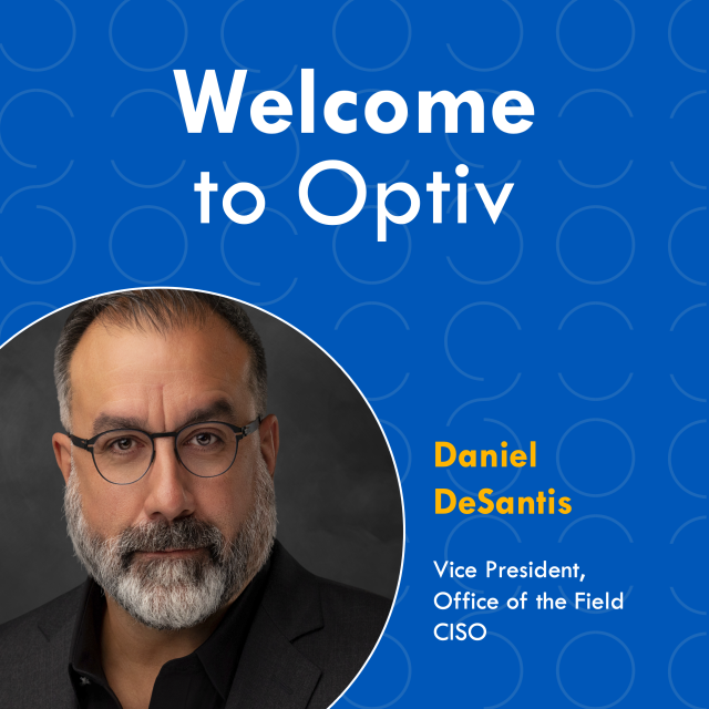 WDAColonel's tweet photo. We’re welcoming Daniel DeSantis to @Optiv as VP, Office of the Field #CISO! 👋 From day one, our people are shaping the future of #Cybersecurity. Want to work for a growing, innovative company? Apply here ⌨️ https://t.co/nwqaMbuyqB https://t.co/kYaMzQLQlN