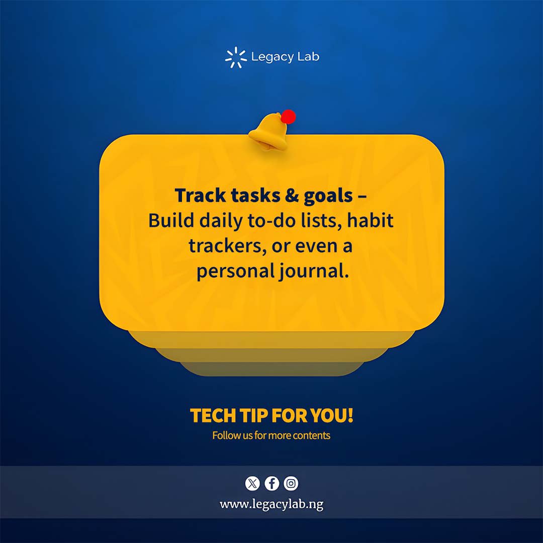 legacylabng's tweet image. Work smarter, not harder.
unlock productivity with Notion AI, your all-in-one smart work tool
Don’t be told,try it today.
#legacylabng #notionai #fridaytechtips