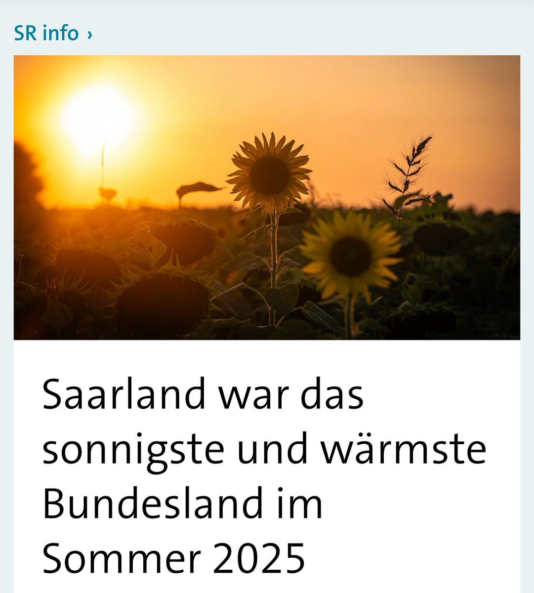Um die Maßeinheit zu bemühen. – „Der zurückliegende Sommer hatte die Größe des Saarlands.“

<a href="/Kachelmannwettr/">Kachelmannwetter</a> #saarland
