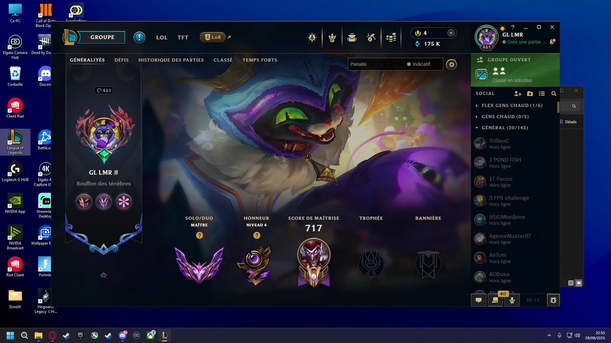 LmrTheRed's tweet image. Alors galions fini en 9-0 jetait heureux, mais alors un bug Riot qui me fait passer de Iron a master 100LP c’était pas dans mon bingo