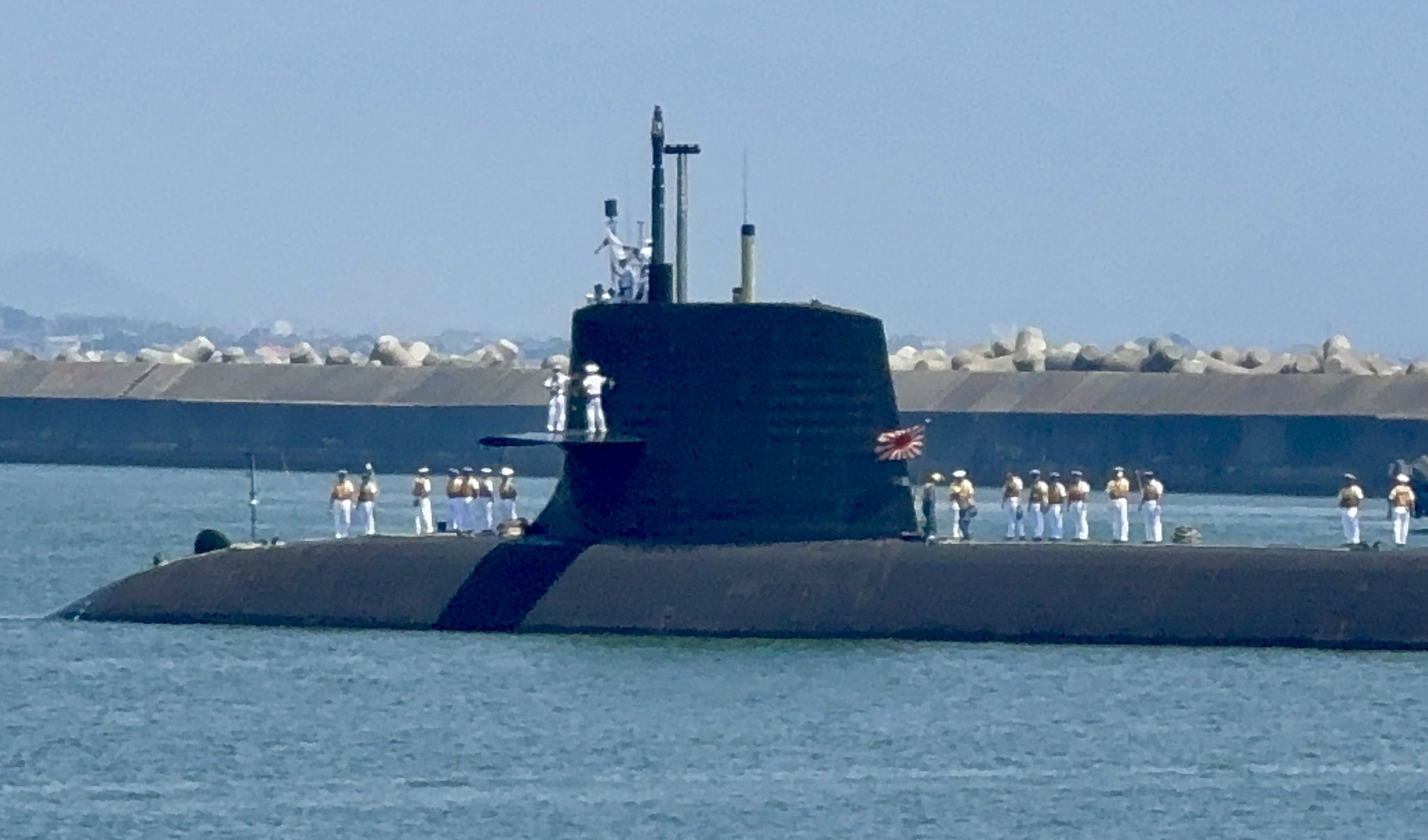 米海軍　潜水艦乗員証 M220827B 【4K】海上自衛隊潜水艦『はくげい』 公試 神戸港入港