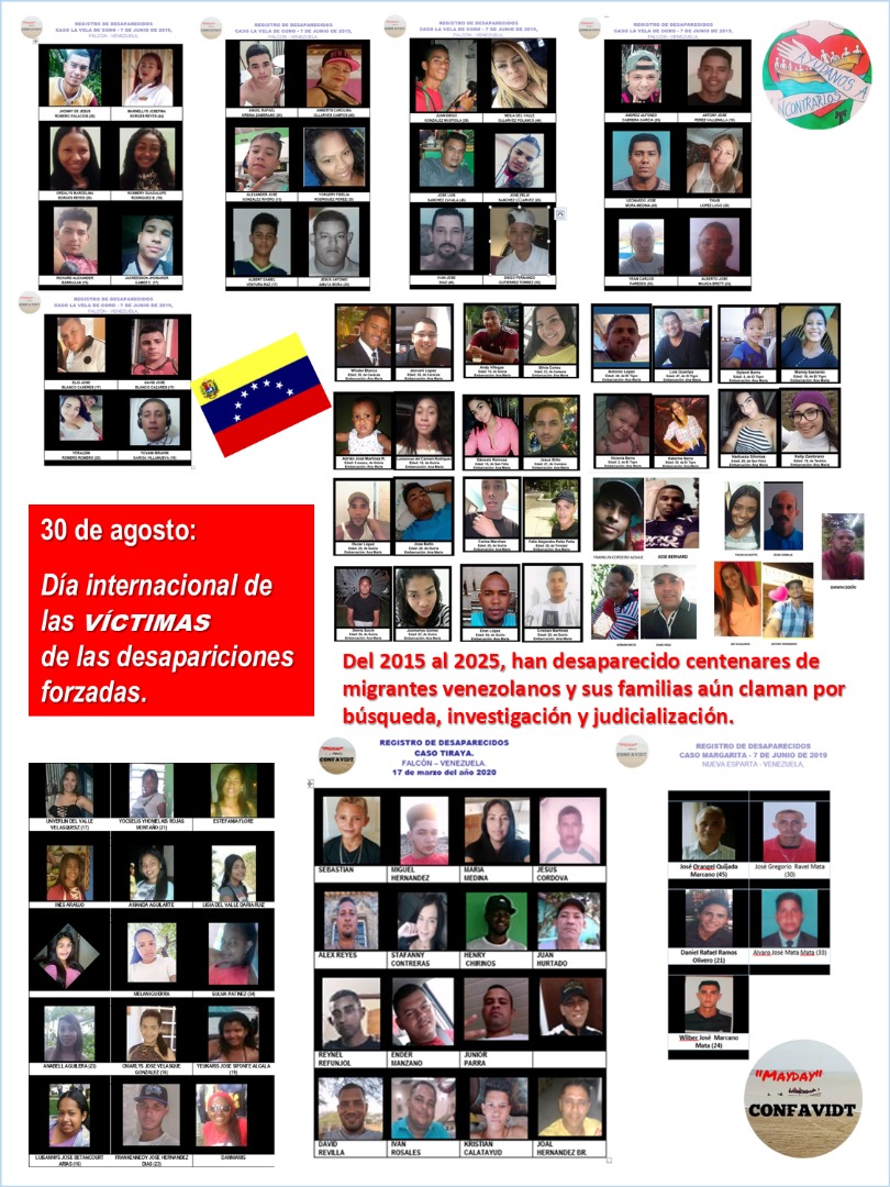 *Mayday CONFAVIDT* reafirma su compromiso con las familias de los migrantes desaparecidos en las costas de Vzla., para que juntos mantengamos la Fe, la lucha y la solidaridad, a fin de que nuestros seres queridos sean rescatados; al igual que haya investigación y judicialización