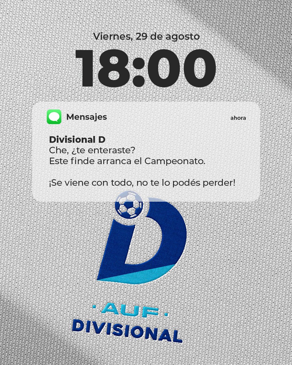 📲 𝐕𝐎𝐋𝐕𝐄𝐌𝐎𝐒

El mensaje que todos esperábamos.

#DivisionalD