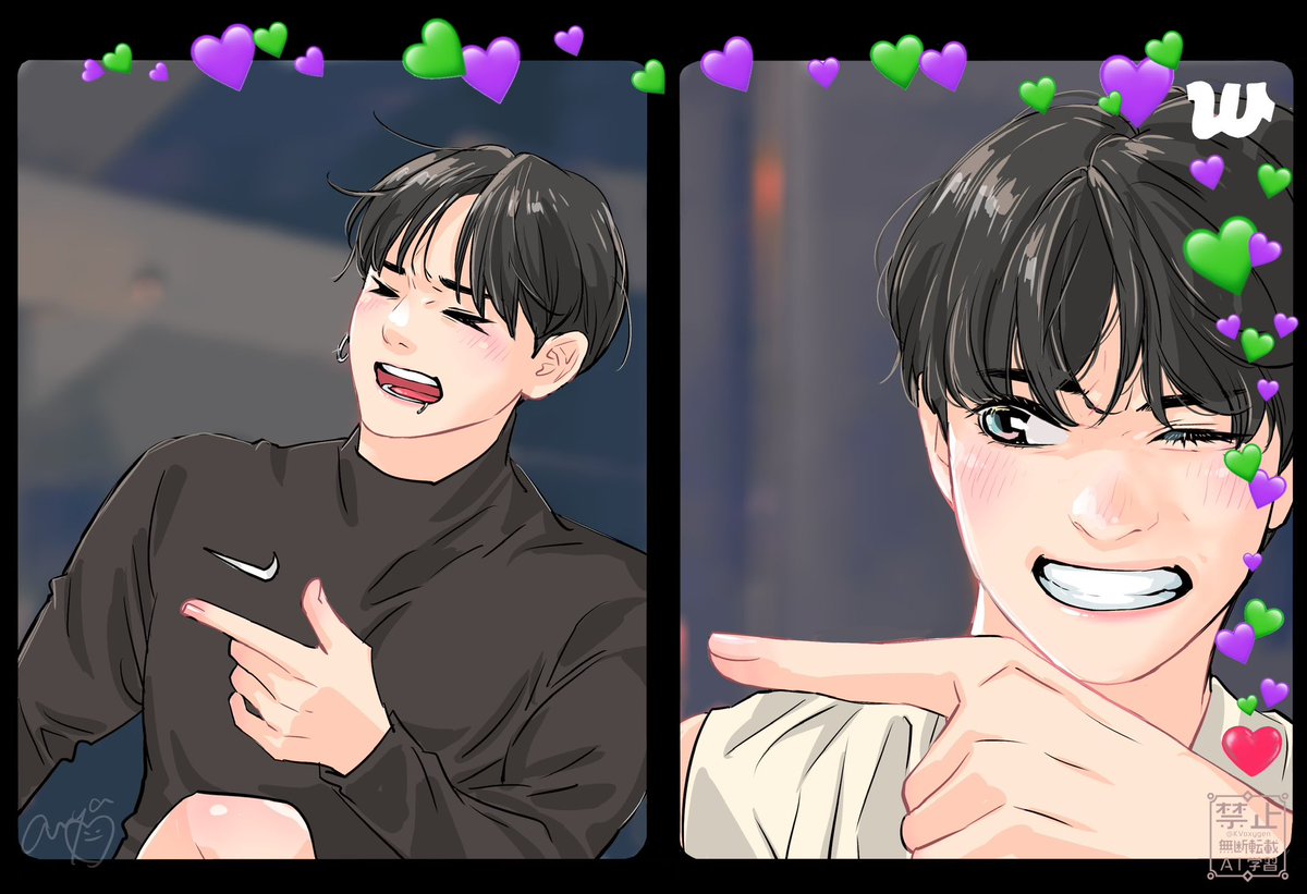 Anya_oxygen's tweet image. #taekooklive 💜💚😭