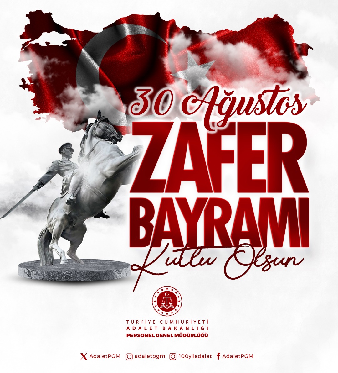 Aziz milletimizin bağımsızlık ve istiklal mücadelesinin en büyük sembolü olan 30 Ağustos Zafer Bayramı’nı kutluyor; Gazi Mustafa Kemal Atatürk, silah arkadaşları ve tüm kahramanlarımızı rahmet, minnet ve şükranla anıyoruz.

30 Ağustos Zafer Bayramı Kutlu Olsun. 🇹🇷

#30Ağustos