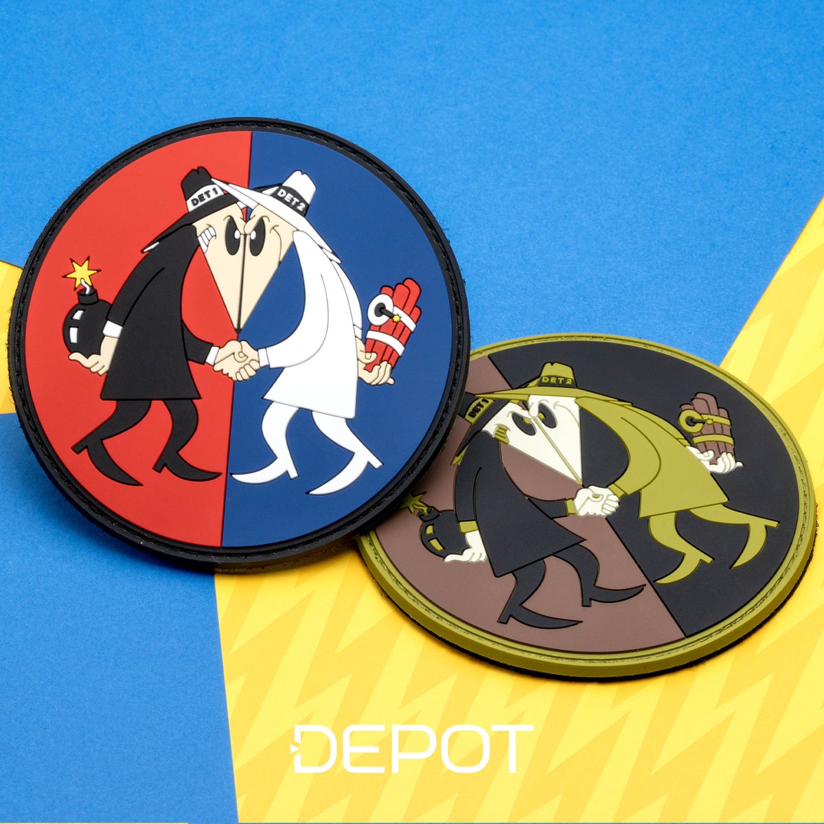 DepotNetwork's tweet photo. Good vs. evil? Or just two spies with great taste in patches. 👀

#Depot #CustomPatches #PVCpatch #PatchDesign #PatchCollector #GearUp #TacticalStyle #FunPatches #PatchGameStrong #CustomMerch #PatchCommunity #WearYourStory #PatchGoals #UniquePatches #CollectiblePatches https://t.co/GmkZFmpAAB