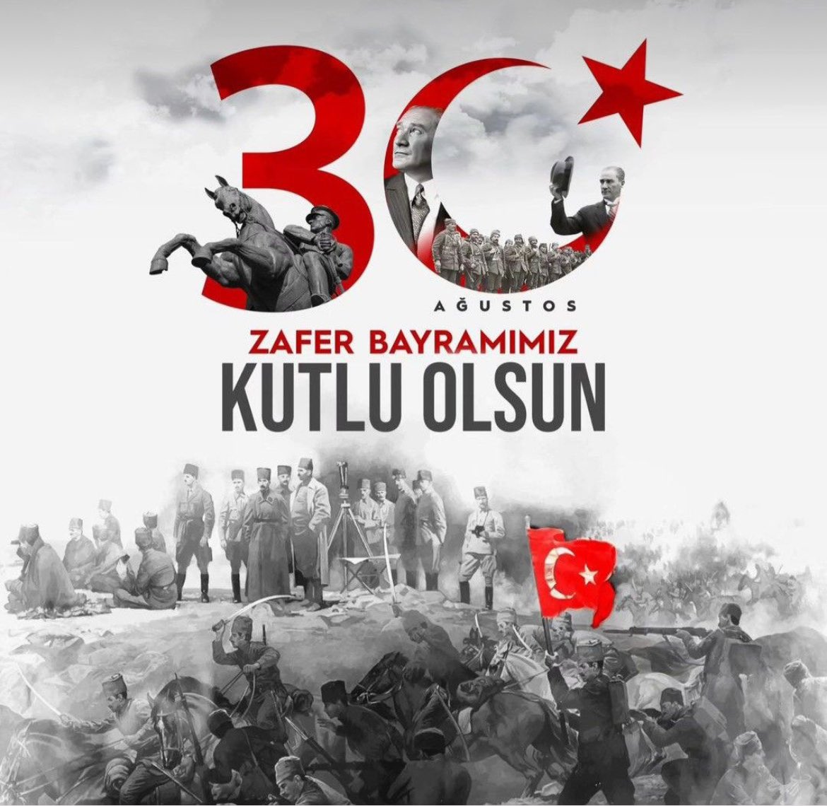 Gazi Mustafa Kemal Atatürk başta olmak üzere Büyük Zafer’in tüm kahramanlarını ve şehitlerimizi minnetle ve rahmetle anıyoruz.

#30AgustosZaferBayramı’mız kutlu olsun.🇹🇷🇹🇷🇹🇷