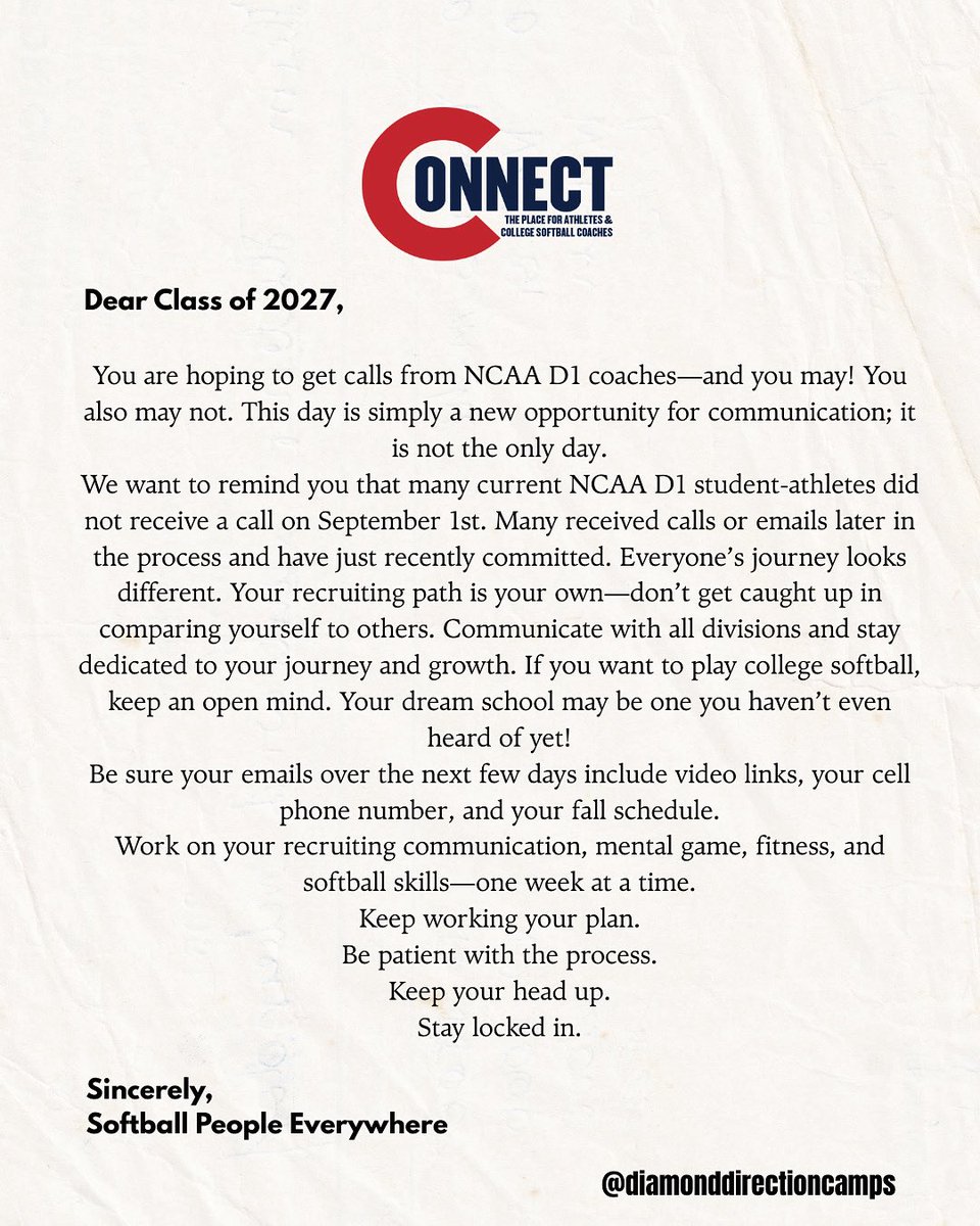 Just a little letter to…
The Class of 2027:
Signed,
🥎 Community