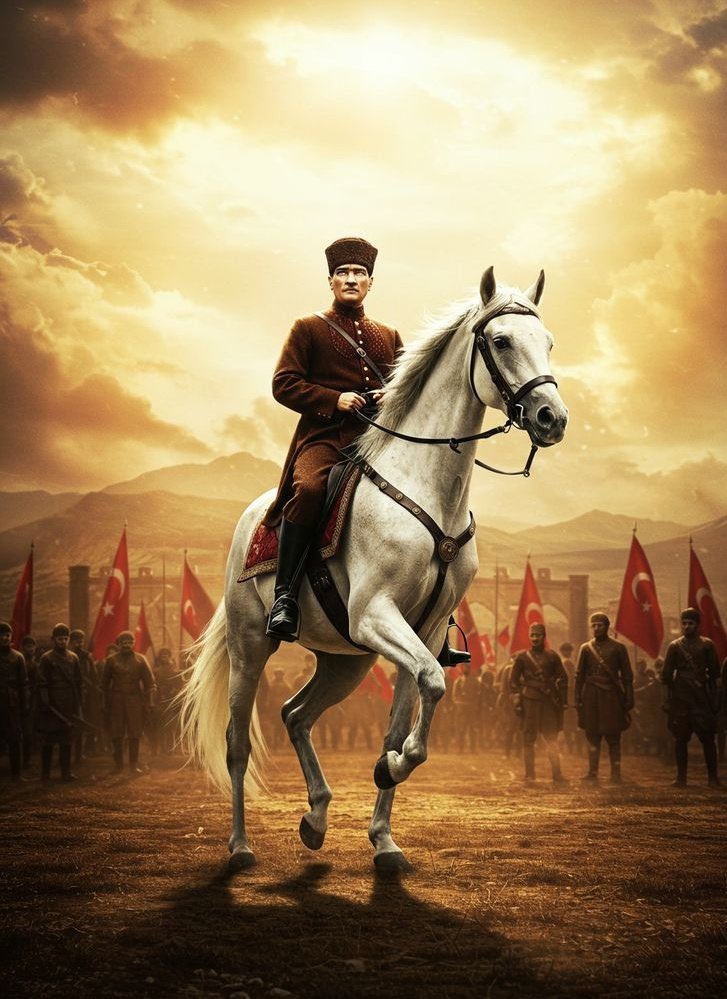 Saygı olsun bu çelik atlıların gök tuğuna,
Tuğu kaldırmış olan orduların Başbuğuna 🇹🇷.