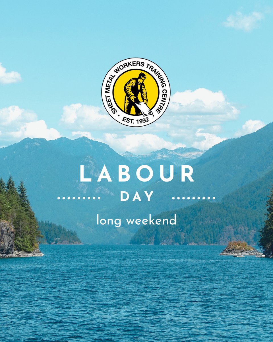SMWTCS's tweet image. From all of us at the SMWTC, have a safe and relaxing Labour Day long weekend!

#CelebrateLabourDay #familyandfriends
#SMITB #SMWTCS #classes #jobs #training #journeyperson #apprentice #apprenticeshiptraining #SMARTLocalUnion280 #sheetmetalworkers #unionsheetmetalworkers