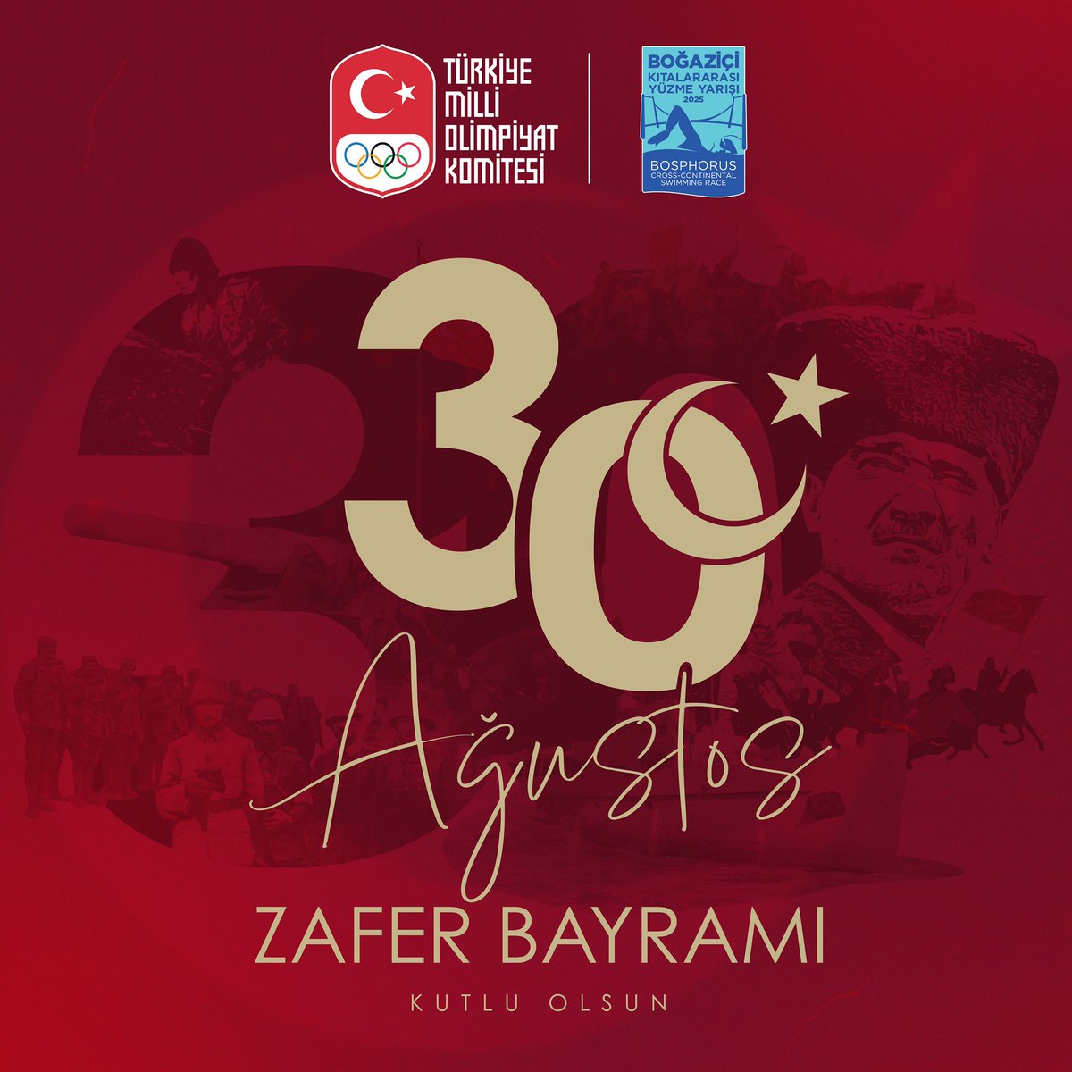 30 Ağustos Zafer Bayramımızı kutluyor, başta milli mücadelemizin baş kahramanı Ulu Önderimiz Mustafa Kemal Atatürk ve silah arkadaşları olmak üzere tüm şehit ve gazilerimizi saygı ve minnetle anıyoruz🇹🇷