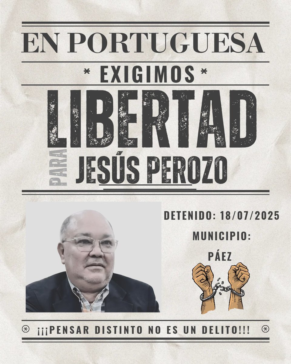 En Venezuela hay derecho a disentir, porque de acuerdo a la Constitución de la República Bolivariana  de Venezuela, somos un país  "que propugna como valor de su ordenamiento jurídico el PLURALISMO POLITICO (Art. 2 CRBV)
Libertad Jesús Perozo de la ciudad de Acarigua-Araure