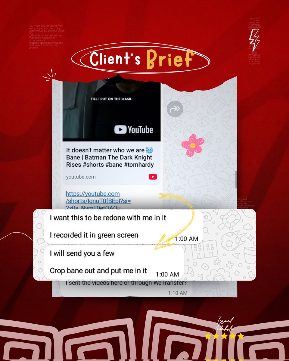 Moronfoluwaaa's tweet image. Client Satisfaction 👌🏽
Quick one from a recent edit 📝

#client #clientreview #Video #videoeditor #explore