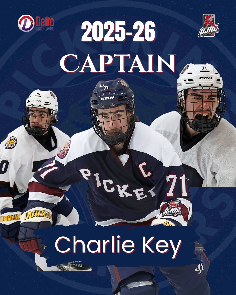 CAPTAIN KEY!
Charlie Key has been named Captain of the Pickering Panthers for the 2025–26 season. His leadership &amp; dedication make him the perfect choice to wear the “C.”
#PanthersHockey #OJHL #PickeringPanthers