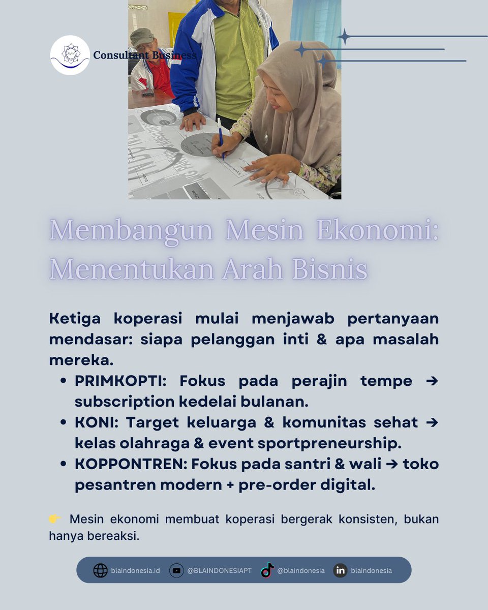 blaindonesia's tweet image. sistem yang menyeluruh.

💡 Share di komen:
Pelajaran terbesar yang bisa diambil dari kisah ini?

#BusinessGrowth #KoperasiIndonesia #EconomicEngine
