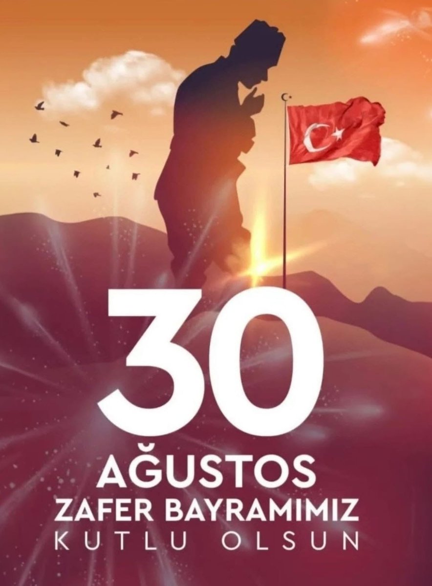 30 Ağustos Zafer Bayramımız Kutlu
Olsun🇹🇷🇹🇷🇹🇷🇹🇷
Ne Mutlu Türk'üm Diyene 🇹🇷🇹🇷🇹🇷