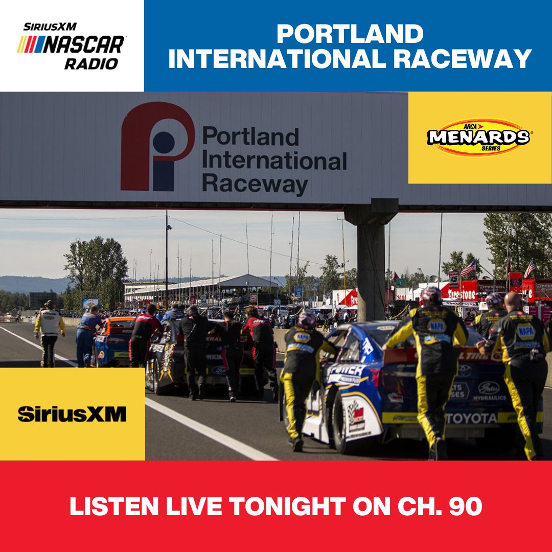 SiriusXM NASCAR Radio (Ch. 90) (@siriusxmnascar) on Twitter photo 🗣️ It's <a href="/ARCA_Racing/">ARCA Menards Series</a> Night in America here on Ch. 90 🇺🇸
Listen LIVE to the Portland 112 from <a href="/portlandraceway/">Portland Intl Raceway</a> tonight at 7 pm ET → sxm.app.link/NASCARRadio 🗣️ It's <a href="/ARCA_Racing/">ARCA Menards Series</a> Night in America here on Ch. 90 🇺🇸
Listen LIVE to the Portland 112 from <a href="/portlandraceway/">Portland Intl Raceway</a> tonight at 7 pm ET → sxm.app.link/NASCARRadio