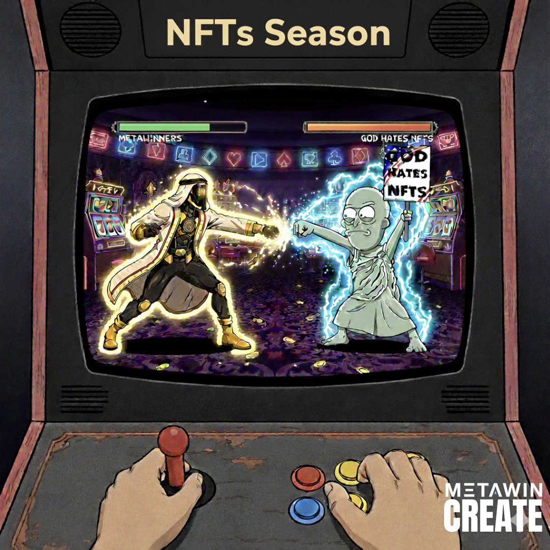 <a href="/Meta_Winners/">MetaWinners NFT</a> 🆚 <a href="/GodHatesNFTees/">God Hates NFTs 🐇</a> 

Who you riding with? Comment and rep your squad 👇

#MetawinCreate