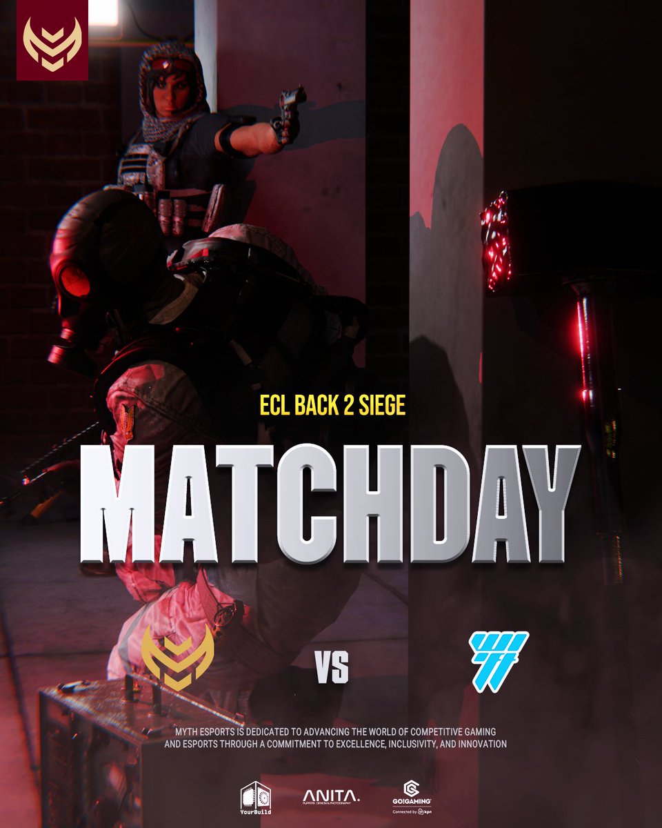Myth Esports (@myth_nl) on Twitter photo It’s matchday for our <a href="/R6esportsEU/">Rainbow Six Esports Europe</a> Academy team!
The raw diamonds are ready to shine bright in the Semi-Finals of the <a href="/ELC_EsportsR6/">ELC Esports R6</a> Back 2 Siege tournament!
<a href="/KidAdamR6/">MYTH KidAdam</a> <a href="/croquinhoo8/">Croquinhoo</a> <a href="/Rasty_R6/">Rastyzx</a> <a href="/Sceptix_03/">Sceptix</a>
<a href="/Spoulyy/">spouly</a> It’s matchday for our <a href="/R6esportsEU/">Rainbow Six Esports Europe</a> Academy team!
The raw diamonds are ready to shine bright in the Semi-Finals of the <a href="/ELC_EsportsR6/">ELC Esports R6</a> Back 2 Siege tournament!
<a href="/KidAdamR6/">MYTH KidAdam</a> <a href="/croquinhoo8/">Croquinhoo</a> <a href="/Rasty_R6/">Rastyzx</a> <a href="/Sceptix_03/">Sceptix</a>
<a href="/Spoulyy/">spouly</a>