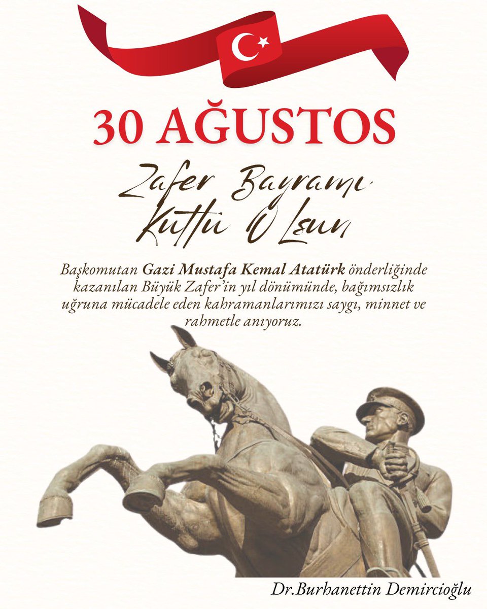 30 Ağustos Zafer Bayramı

Türk milletinin bağımsızlık ve özgürlük iradesinin destanlaştığı gündür.
Büyük Taarruz’un zaferle taçlandığı bu tarih, vatan topraklarının sonsuza kadar milletimizin olduğunu bütün dünyaya ilan etmiştir.

Gazi Mustafa Kemal Atatürk ve silah